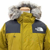 ザ・ノースフェイス MCMURDO PARKA マクマードパーカー ロゴ刺繍 エコファー フード付き ダウンジャケット キャメル S メンズ