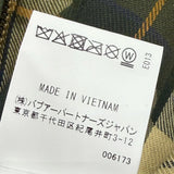 バブアー BEDALE ビデイル 2レイヤー 襟コーデュロイ ロゴ刺繍 裏地チェック柄 ダブルジップアップ ノンワックス ジャケット カーキ 38 メンズ