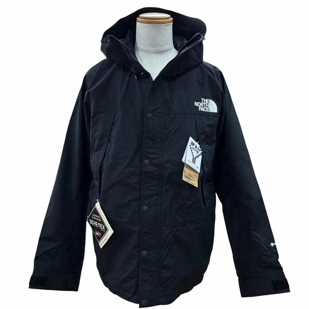 ザ・ノースフェイス Mountain Light Jacket GORE-TEX ゴアテックス ロゴ刺繍 フーデッド ダブルジップアップ マウンテンパーカー ブラック L メンズ 未使用品