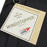 ザ・ノースフェイス WINDSTOPPER GORE-TEX ゴアテックス ロゴ刺繍 フーデッド ダブルジップアップ ダウンジャケット ブラック L メンズ 未使用品