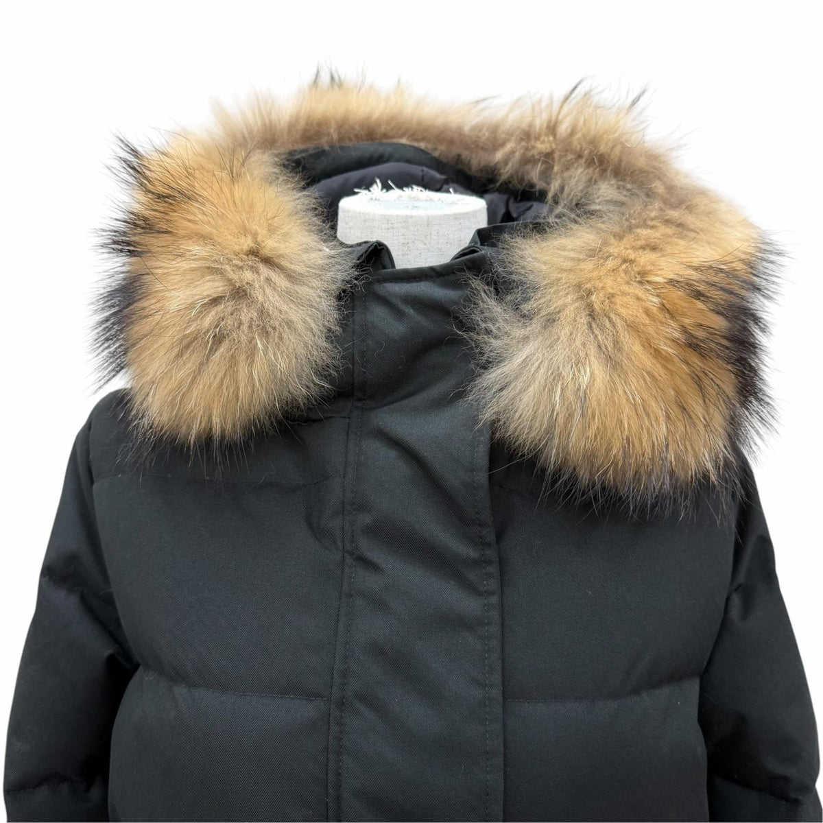 ピレネックス GRENOBLE FUR ファー・フード付 ダウンコート ブラック 36 レディース