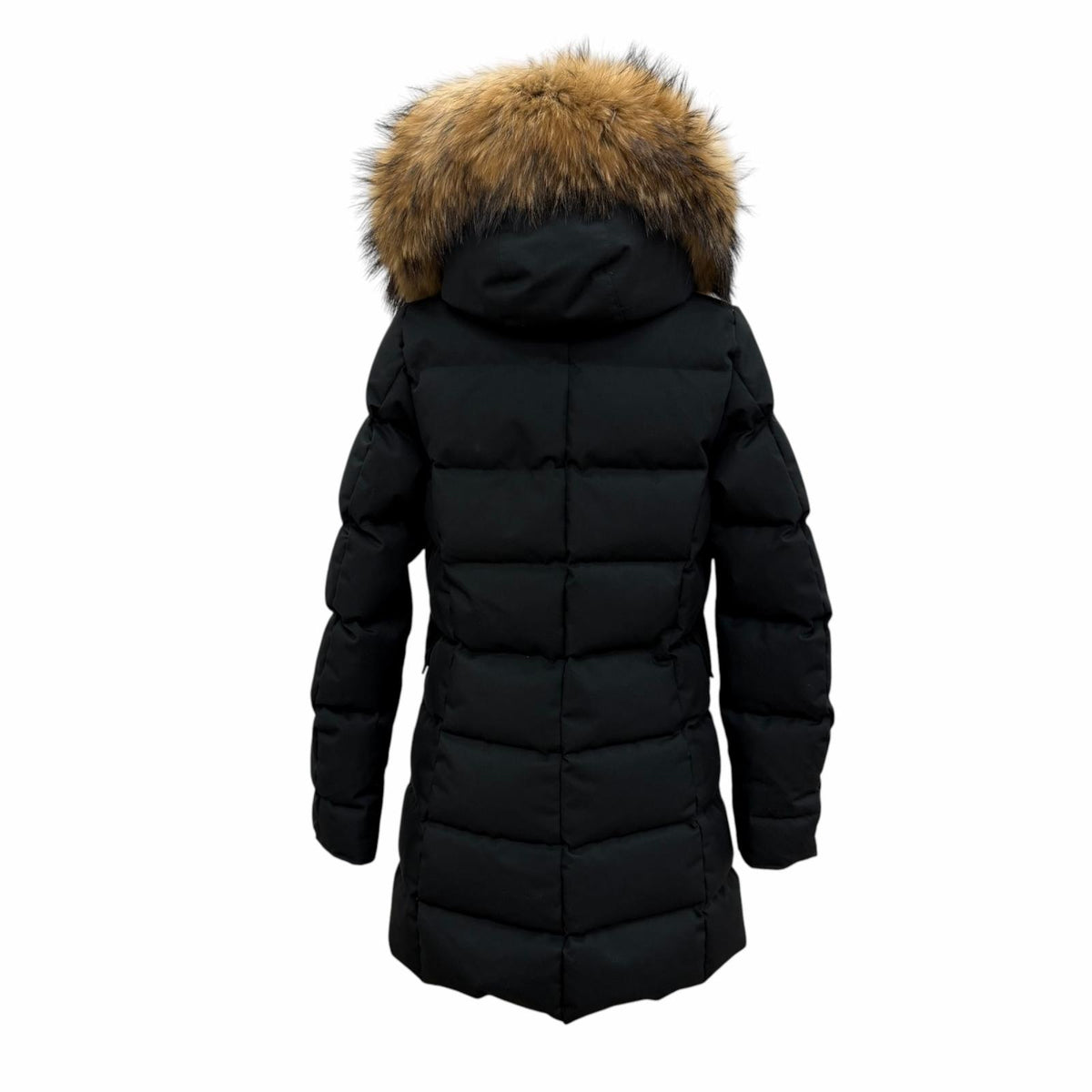 ピレネックス GRENOBLE FUR ファー・フード付 ダウンコート ブラック 36 レディース