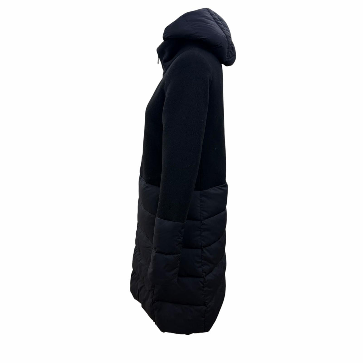 ヘルノ DIAGONAL WOOL AND NUAGE PARKA ダウンコート ブラック IT 38 レディース