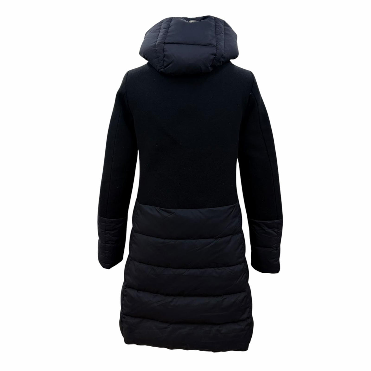 ヘルノ DIAGONAL WOOL AND NUAGE PARKA ダウンコート ブラック IT 38 レディース