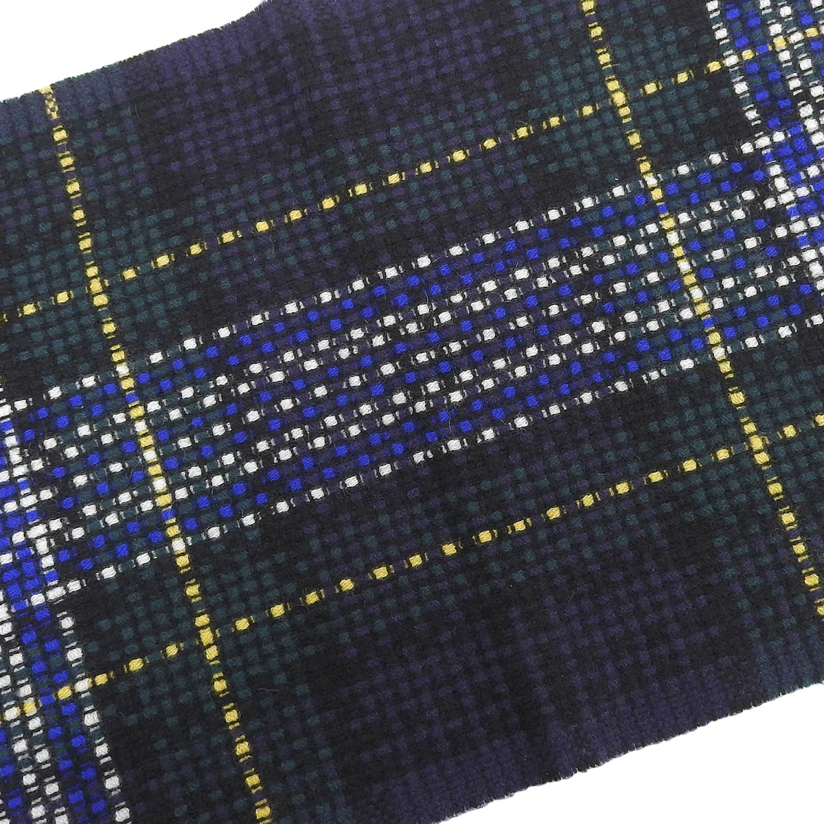 ジョンストンズ オブ エルガン チェック柄 フリンジ付き マフラー マルチ メンズ