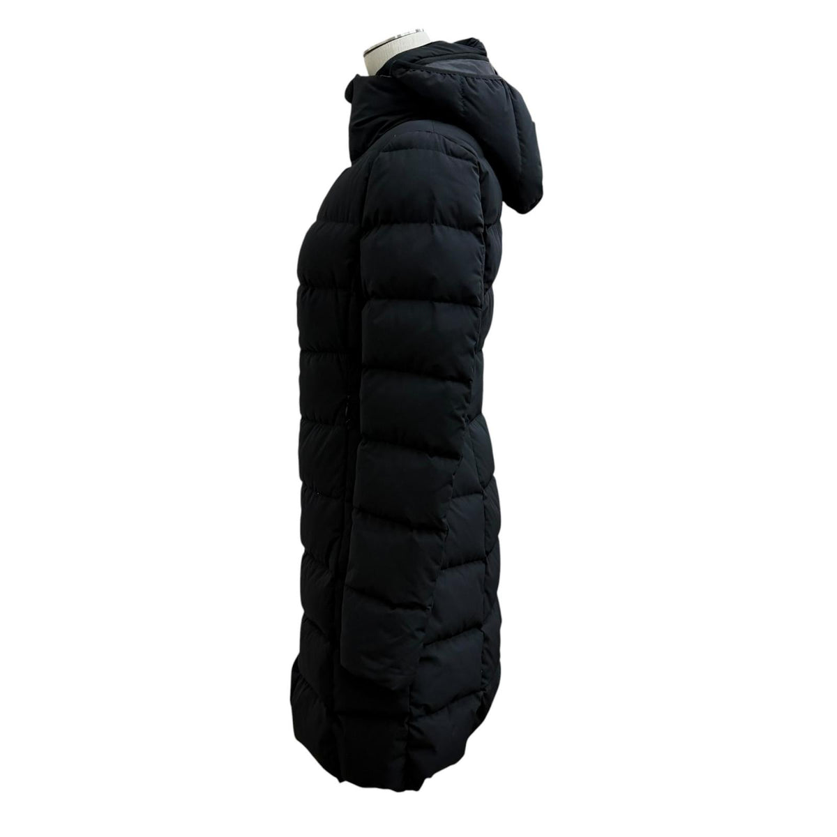 ヘルノ Laminar GORETEX フード付 ロゴ入り ZIP UP ダウンコート ブラック 38 レディース