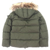 ピレネックス AUTHENTIC MINI RIPSTOP FUR オーセンティック ミニ リップトップ ファー ロゴワッペン付き フーデッド ダブルジップアップ ダウンジャケット カーキ S メンズ