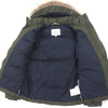 ピレネックス AUTHENTIC MINI RIPSTOP FUR オーセンティック ミニ リップトップ ファー ロゴワッペン付き フーデッド ダブルジップアップ ダウンジャケット カーキ S メンズ