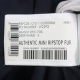 ピレネックス AUTHENTIC MINI RIPSTOP FUR オーセンティック ミニ リップトップ ファー ロゴワッペン付き フーデッド ダブルジップアップ ダウンジャケット カーキ S メンズ