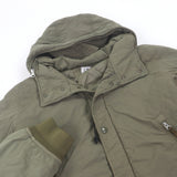 シーピーカンパニー FLATT NYLON フーデッド パファージャケット ブルゾン カーキ 50 メンズ