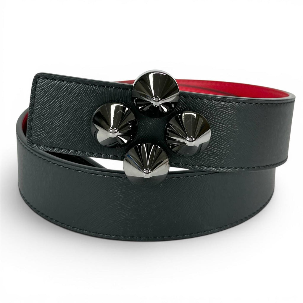 クリスチャンルブタン W SPIKY BELT ベルト ブラック 75/30 レディース