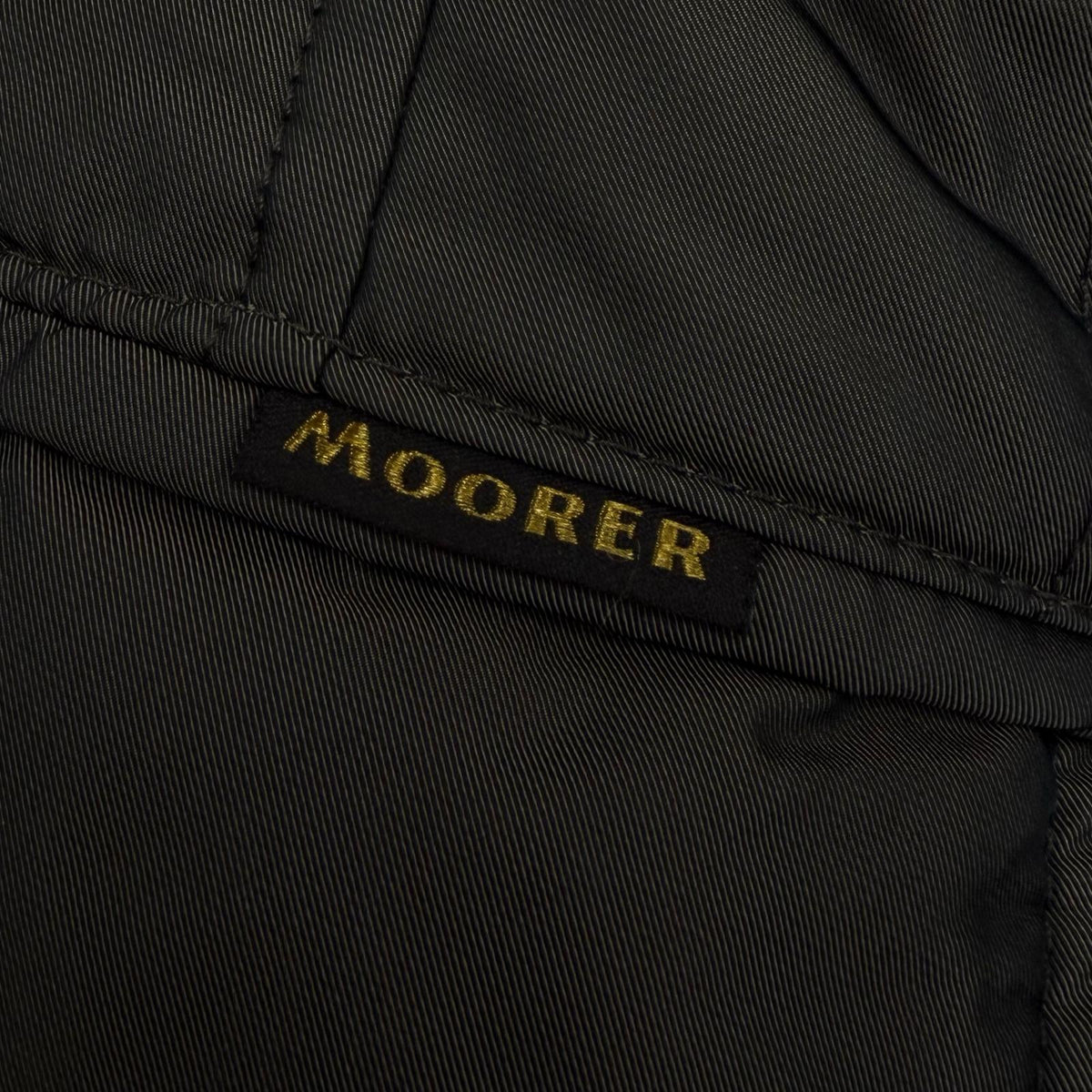 ムーレー MORRIS モリス 襟ファー ロゴ入りボタン ダブルブレスト ダブルジップアップ ダウンコート ダークブラウン 48 メンズ