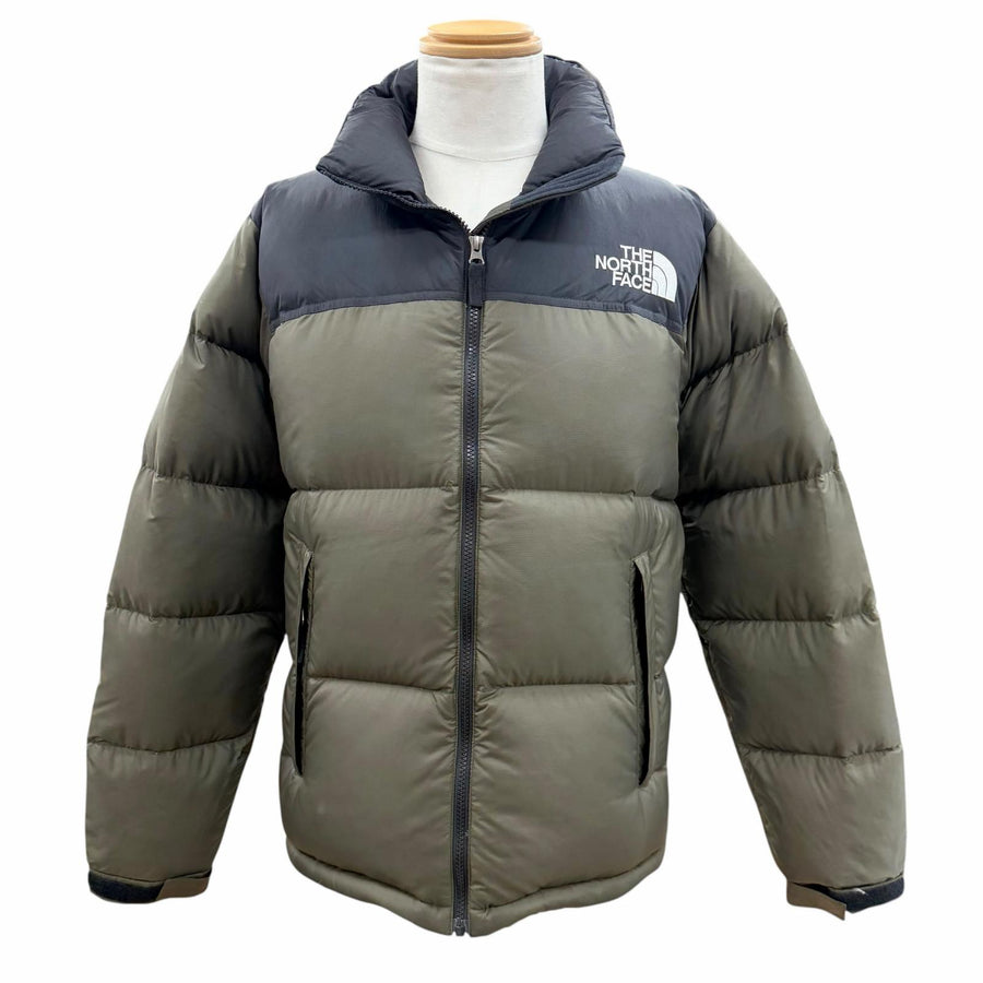 ザ・ノースフェイス Nuptse Jacket ロゴ刺繍 フード入り ポケッタブル仕様 ダブルジップアップ ダウンジャケット ブラック M メンズ