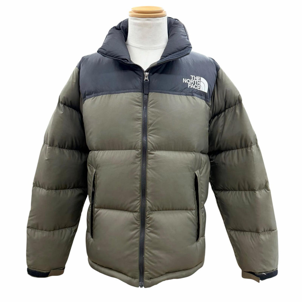 ザ・ノースフェイス Nuptse Jacket ロゴ刺繍 フード入り ポケッタブル仕様 ダブルジップアップ ダウンジャケット ブラック M メンズ
