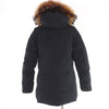 ピレネックス BORDEAUX ラクーンファー・フード付 ZIP UP ダウンコート ブラック 38 レディース
