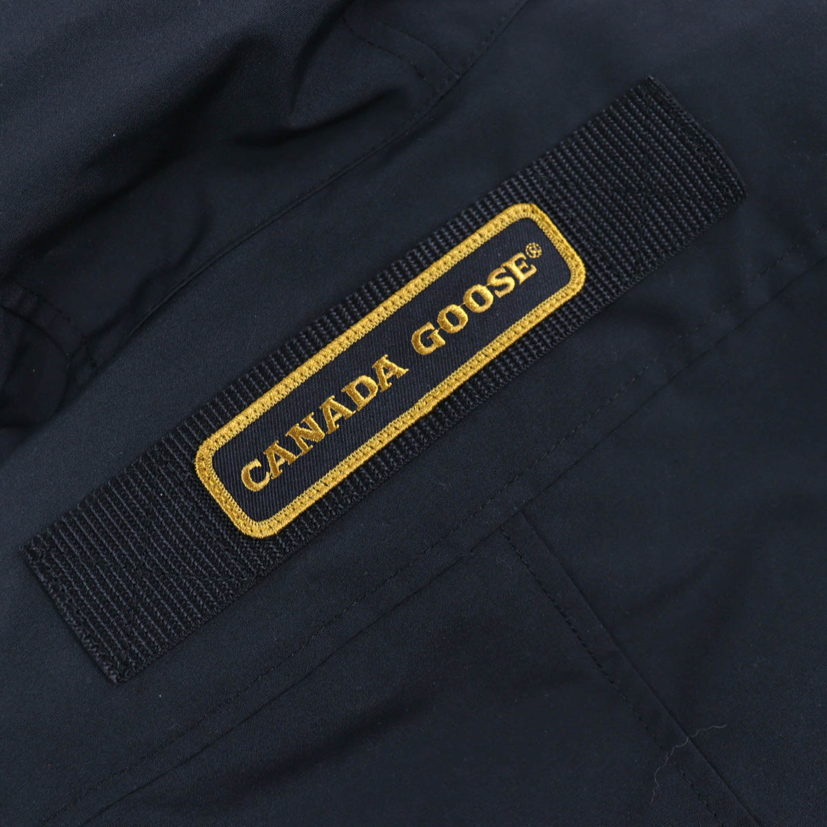 カナダグース JASPER PARKA ジャスパー ロゴワッペン・ファー付き フーデッド ダブルジップ ダウンジャケット ブラック XS メンズ