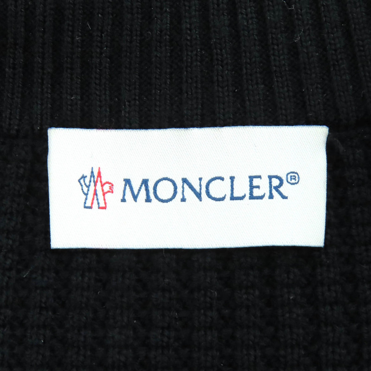 モンクレール CARDIGAN TRICOT フロントロゴ ニット切替 ジップアップ ダウンジャケット ブラック S メンズ