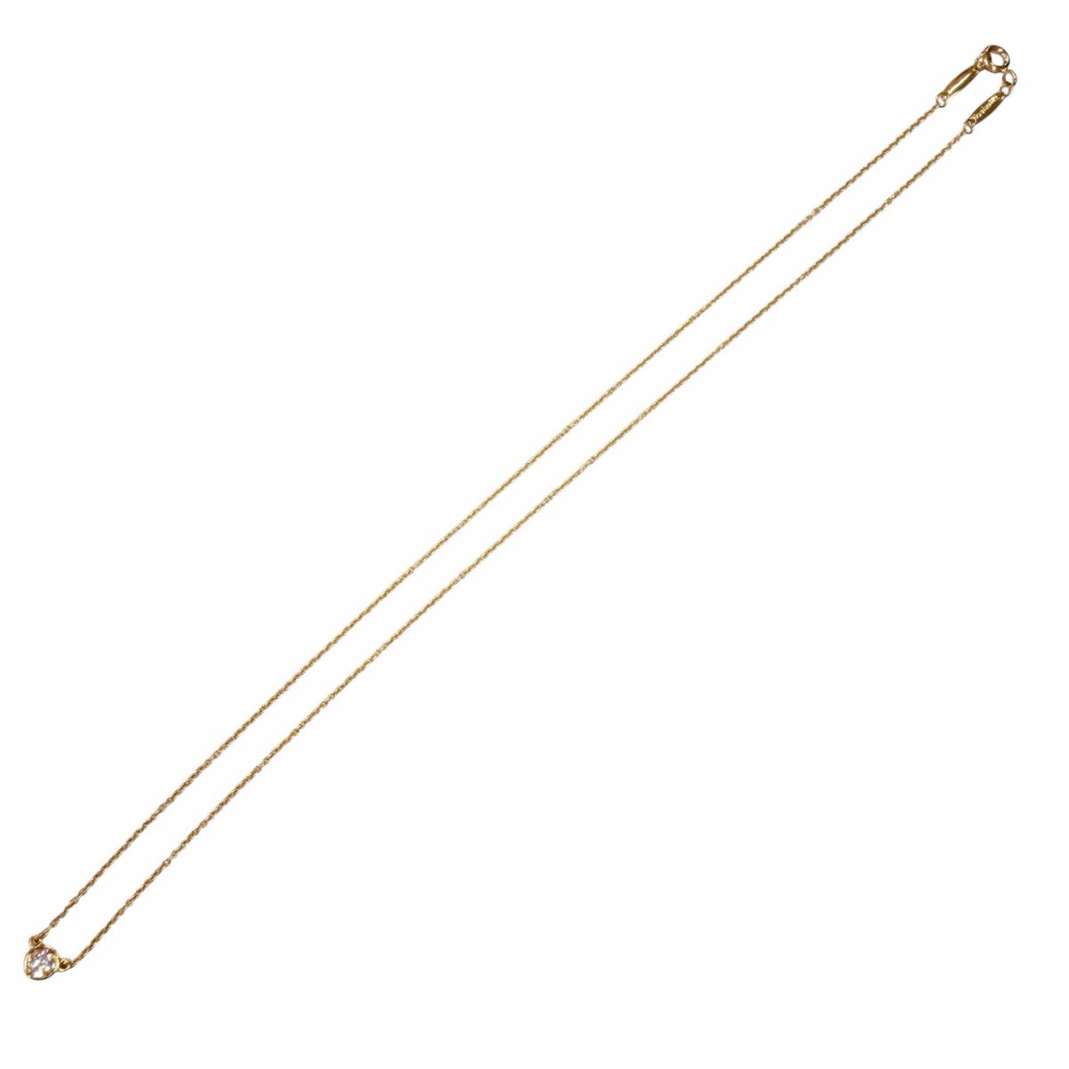 ティファニー エルサペレッティ 750 YG 1P ダイヤ約0.12ct 枠直径約4.73mm ネックレス イエローゴールド レディース