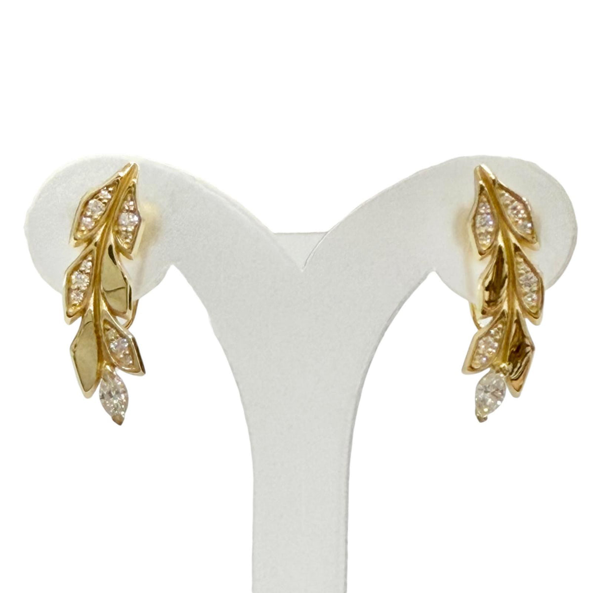 ティファニー ヴァイン ダイヤ ピアス 750(YG) 総ダイヤ0.33ct ピアス イエローゴールド レディース