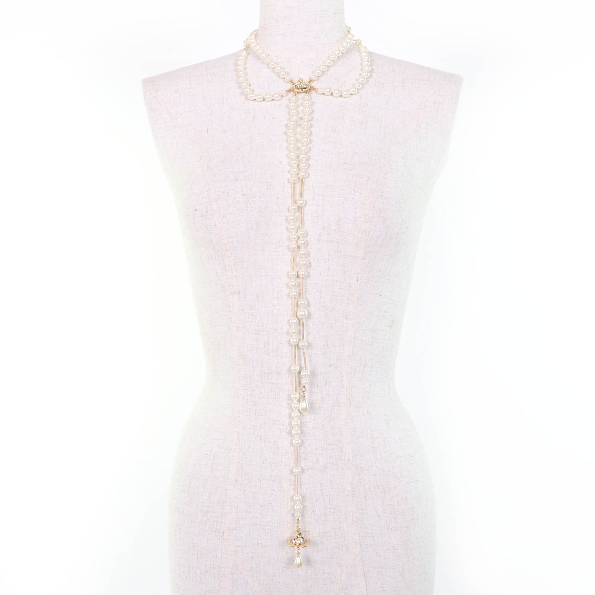 ヴィヴィアンウエストウッド ブロークンパールチョーカ ラインストーン フェイクパール ネックレス ゴールド レディース