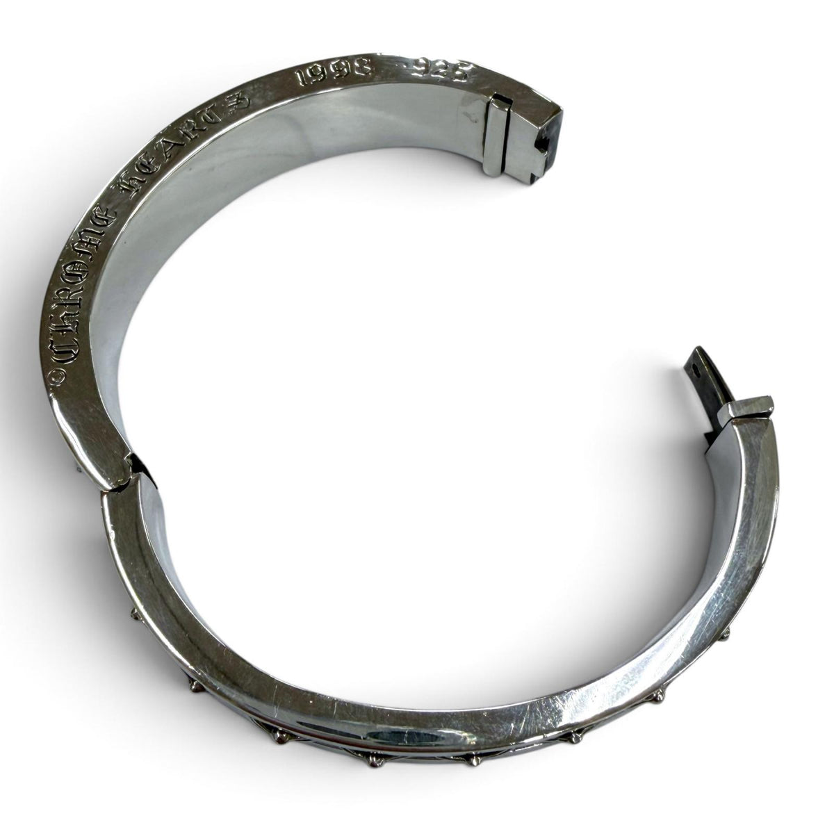 クロムハーツ NARROW V BAND CH Plus Bangle ナローV バンド CHプラス バングル ブレスレット シルバー メンズ