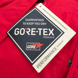 ザ・ノースフェイス Mountain Down Jacket GORE-TEX ロゴ刺繍 フーデッド ダブルジップアップ ダウンジャケット レッド S メンズ 未使用品
