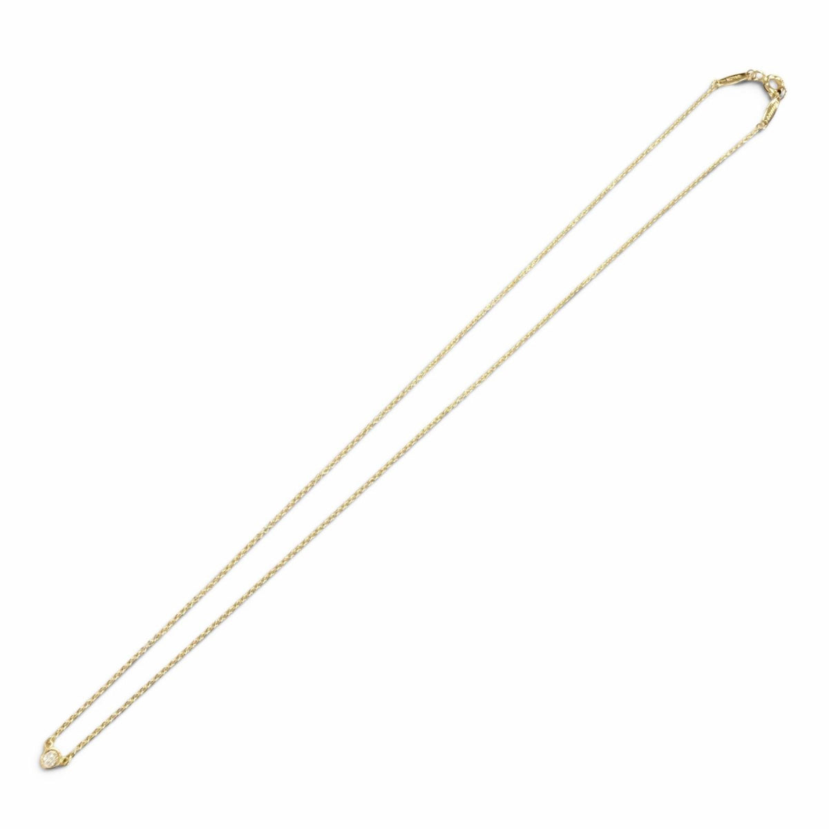 ティファニー バイザヤード 1Pダイヤ ネックレス 750 YG 直径約3.32mm 約0.05ct ネックレス イエローゴールド レディース