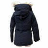 カナダグース CHARLOTTE PARKA ファー・フード・ロゴワッペン付 ダウンジャケット ネイビー XS レディース