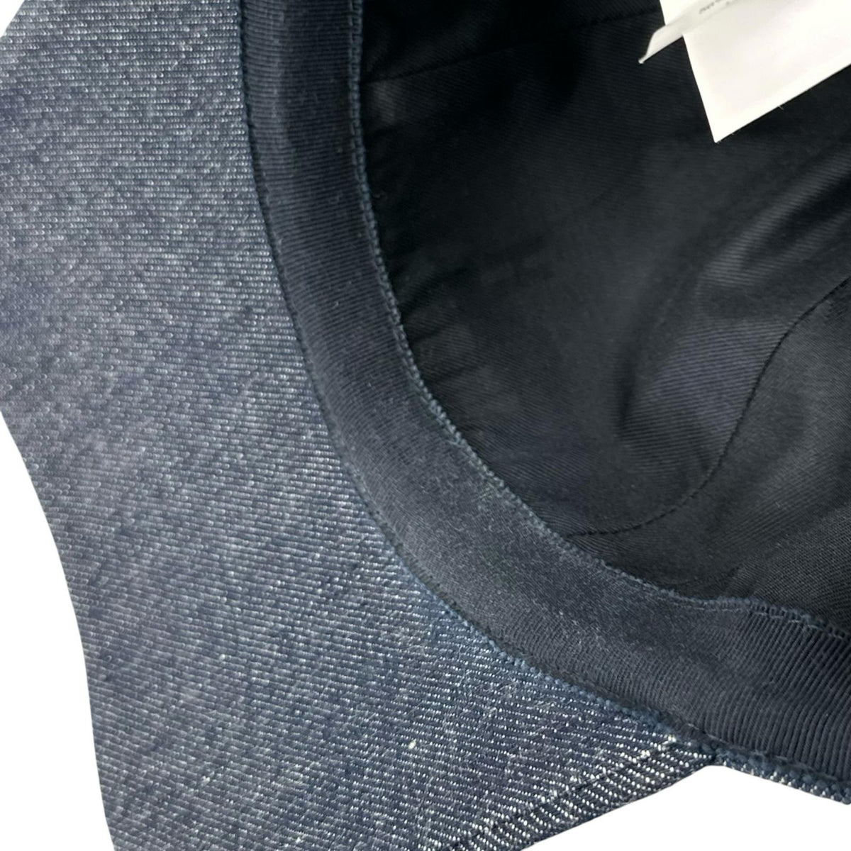 エルメス ロゴ刺繍 クルードセル セリエボタン デニム キャップ インディゴ EU 56 レディース