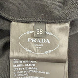 プラダ トライアングルロゴプレート ニット パンツ ブラック 38 レディース