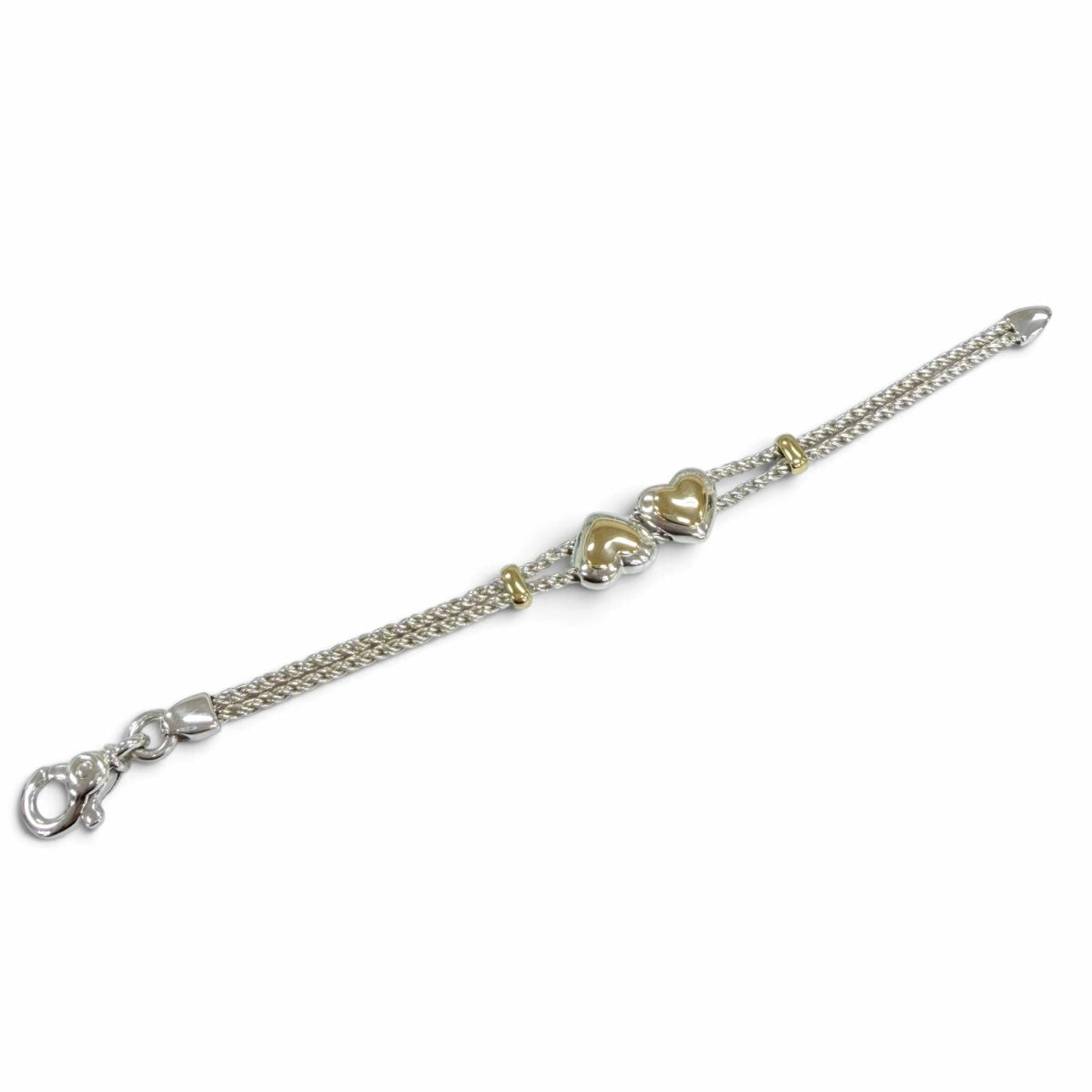 ティファニー ダブルハート ブレスレット コンビ ブレスレット シルバー レディース