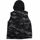 モンクレール DRUMS GILET ロゴワッペン カモフラージュ柄 迷彩柄 ダウンベスト ブラック 8anni 130cm キッズ