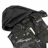 モンクレール DRUMS GILET ロゴワッペン カモフラージュ柄 迷彩柄 ダウンベスト ブラック 8anni 130cm キッズ