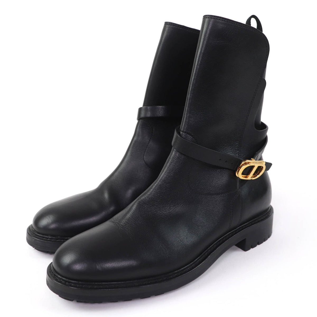 クリスチャンディオール EMPREINTE ショートブーツ ブラック 38 レディース