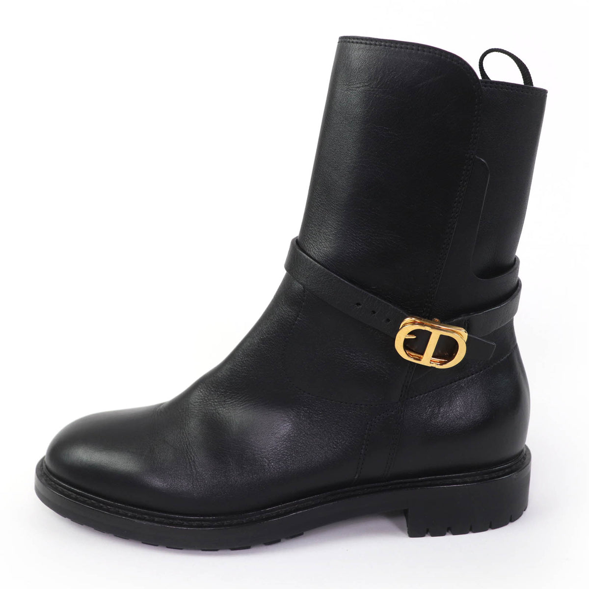 クリスチャンディオール EMPREINTE ショートブーツ ブラック 38 レディース