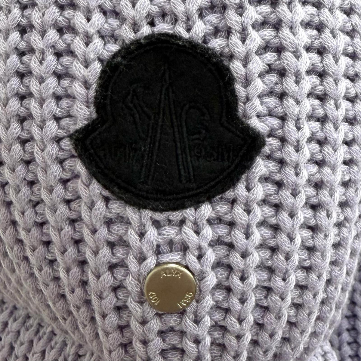 モンクレール ジーニアス 6 モンクレール 1017 アリックス9SM GARDIGAN ロゴワッペン付 ZIP UP ダウンジャケット パープル M レディース