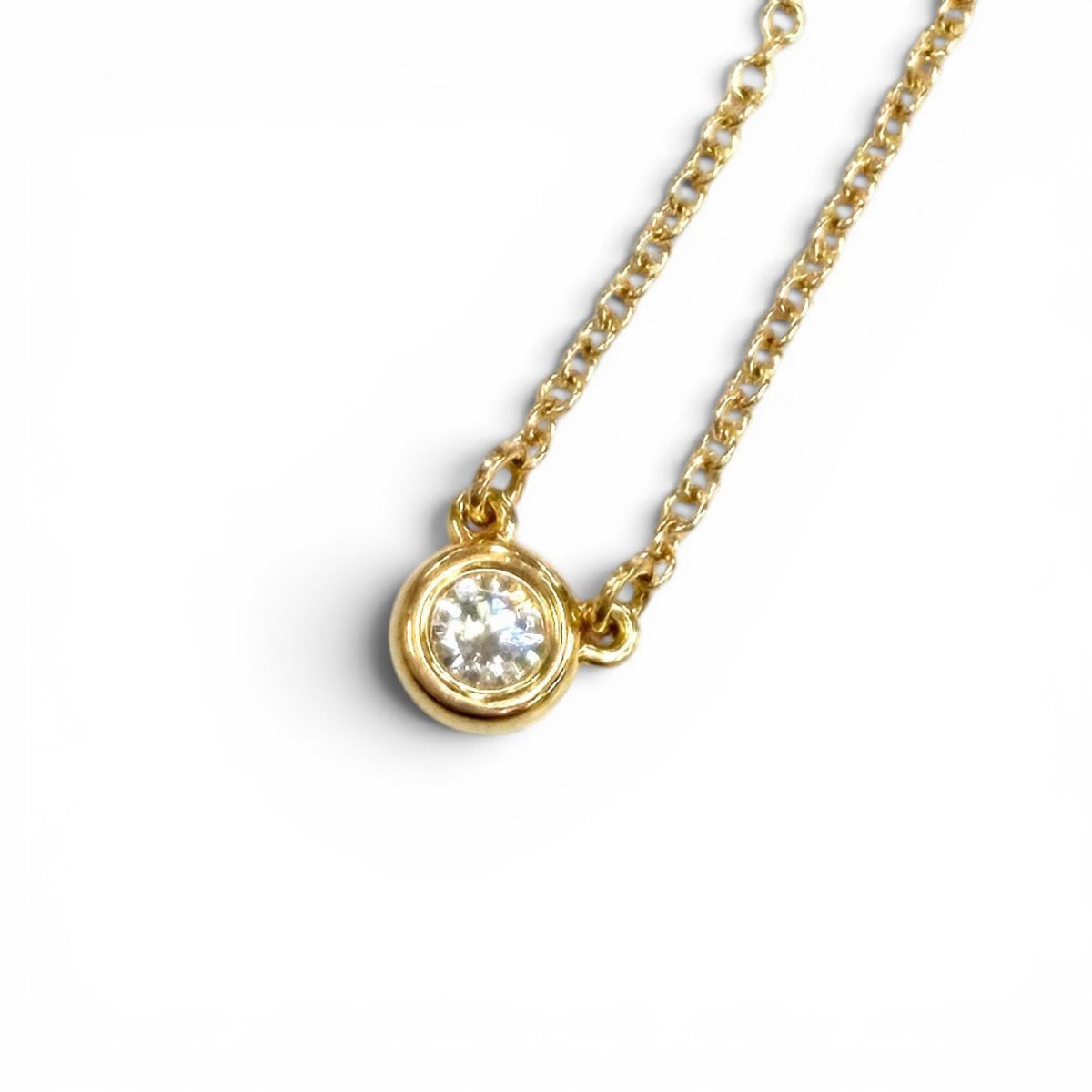 ティファニー バイザヤード 1P ダイヤ ネックレス 約0.12ct ネックレス ピンクゴールド レディース