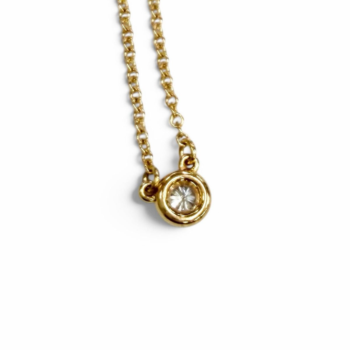 ティファニー バイザヤード 1P ダイヤ ネックレス 約0.12ct ネックレス ピンクゴールド レディース