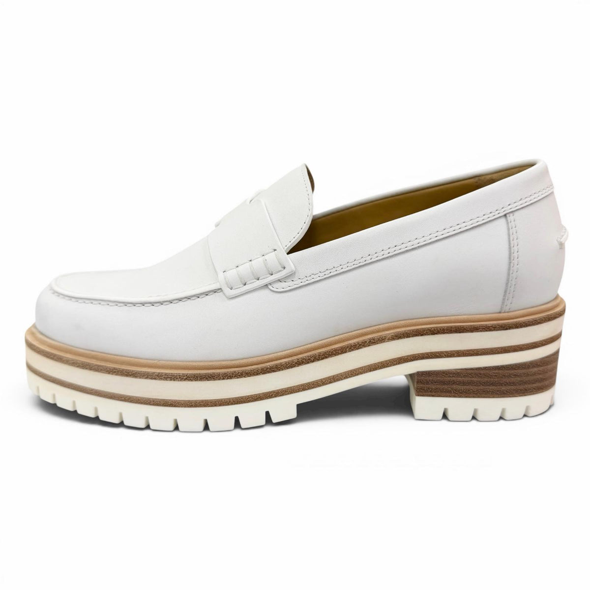 エルメス アイビー モカシン ローファー ホワイト 36.5 レディース