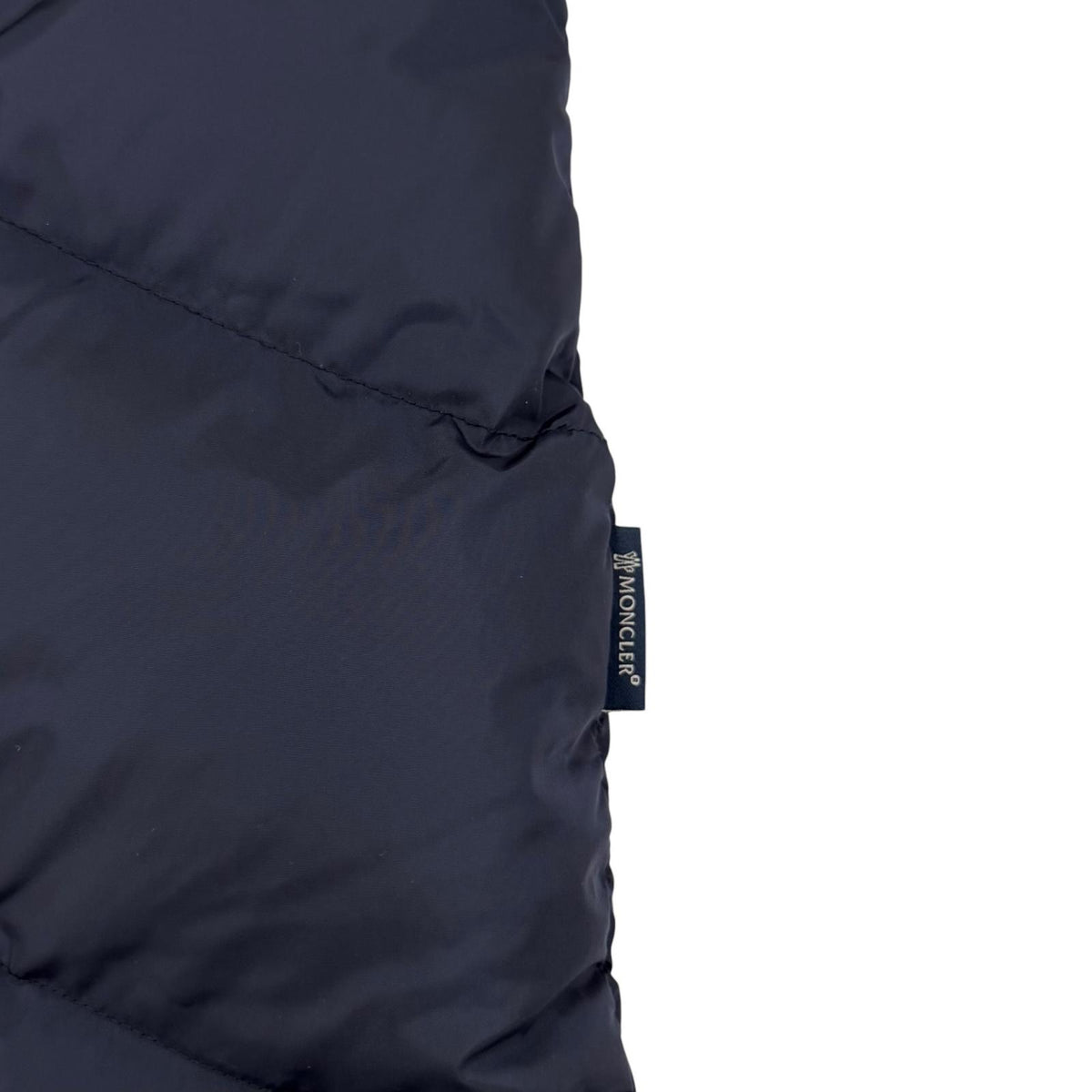 モンクレール HIRONDELLE フォックスファー付 ZIP UP ダウンコート ネイビー 54847 レディース