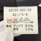 バーバリー 裏ロゴ総柄 ステンカラーコート ブラック 92-170-5 メンズ
