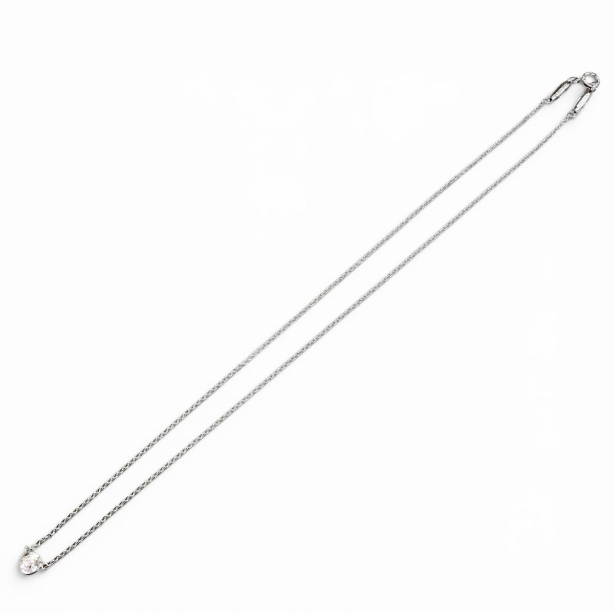ティファニー バイザヤード 1Pダイヤモンド ネックレス 約0.18ct 直径約4.90mm ネックレス プラチナ レディース