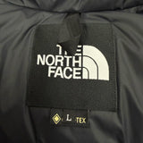 ザ・ノースフェイス Mountain Down Jacket GORE-TEX ロゴ刺繍 フーデッド ダブルジップアップ ダウンジャケット ブラウン L メンズ