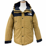 ザ・ノースフェイス Mountain Down Jacket GORE-TEX ロゴ刺繍 フーデッド ダブルジップアップ ダウンジャケット ブラウン L メンズ