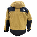 ザ・ノースフェイス Mountain Down Jacket GORE-TEX ロゴ刺繍 フーデッド ダブルジップアップ ダウンジャケット ブラウン L メンズ