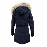 カナダグース BRONTE PARKA ブロンテパーカ ファー・フード付 ダウンコート ネイビー S レディース