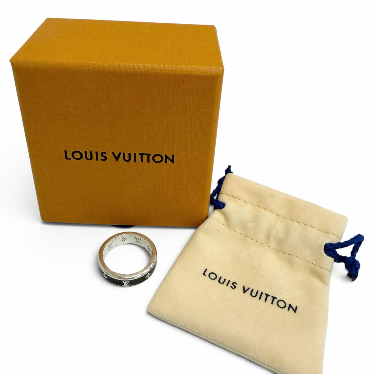 ルイヴィトン リング・LV スパイク 現行品 リング 指輪 ブラック S (JP17号相当) メンズ