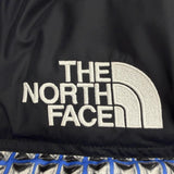 シュプリーム ザ・ノースフェイス Studded Nuptse Jacket スタッズ柄 ロゴ刺繍 ワッペン付き フード収納 ポケッタブル仕様 ジップアップ ダウンジャケット ブルー M メンズ