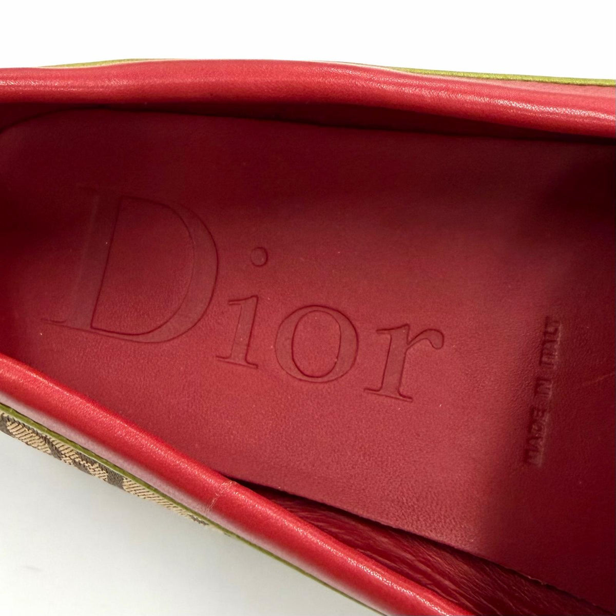 クリスチャンディオール トロッター オブリーク ジャガード ローファー ドライビングシューズ ラスタカラー 37 レディース