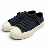プラダ トライアングルロゴ パターン ファブリック スニーカー ネイビー 36.5 レディース